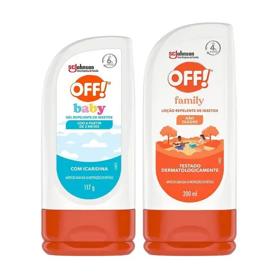 Kit Repelente OFF! Family Loção 200ml + Repelente Off Baby Loção 117ml