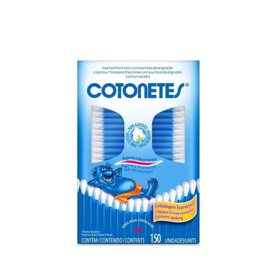 Hastes Flexíveis Cotonetes 150 Unidades