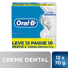 Creme Dental Oral-B Extra Branco Leve 12 Pague 10 70g