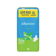 Absorvente Externo Sempre Livre Adapt Cobertura Suave com Abas 16 Unidades