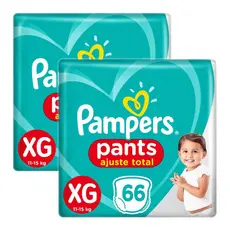 Kit 132 Fralda Pampers Pants Ajuste Total Top Tamanho XG