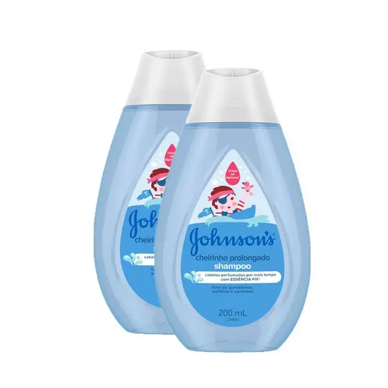 Kit com 2 Shampoos Johnson's Baby Cheirinho Prolongado 200ml