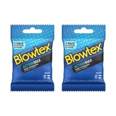 Kit 2 Pacotes Preservativo Blowtex ActionMax C/ 3 Unidades Cada