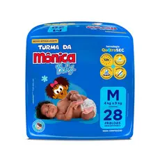 Fralda Turma da Mônica Baby Jumbo M com 28un