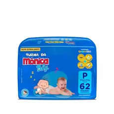 Fralda Turma da Mônica Baby Mega P com 62un