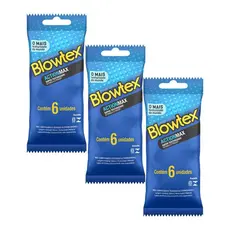 Kit 3 Preservativos Blowtex Action 6 Unidades