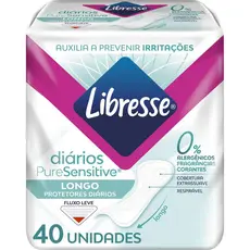Protetor Diário Libresse Pure Sensitive Longo 40 unidades