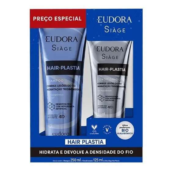 Kit Siàge Hair-Plastia Shampoo 250ml + Condicionador 125ml