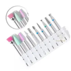 Kit 10 Brocas Diamantadas Prata Russa Completo