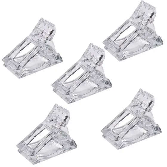 Kit 5 Clipe Para Unha Presilha Acrílico para Molde f1 Gel Polly Gel Manicure