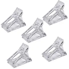 Kit 5 Clipe Para Unha Presilha Acrílico  para Molde f1 Gel Polly Gel Manicure