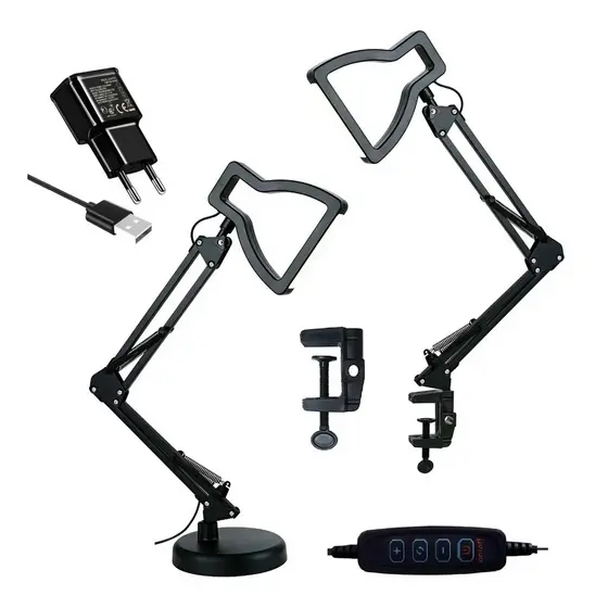 Luminária Abajour Pixar Articulável Mesa Escritório QUARTO ESTUDO LED SLIM
