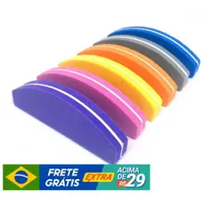 Kit Com 20 unidades MINI LIXA BUFFER BUMERANGUE FECHA POROS COLORIDO