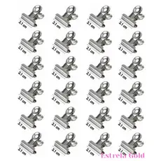 Kit 24 Presilhas 22 mm Metal Para Unhas Curvatura