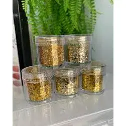 KIT 12 Glitter Floocado/Sortidos Carnaval glitter decoração de unhas glitter para unha Estrela Gold