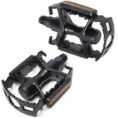 Pedal Aluminio Bicicleta Rosca Grossa 9/16 Ingles Com Refletor Preto