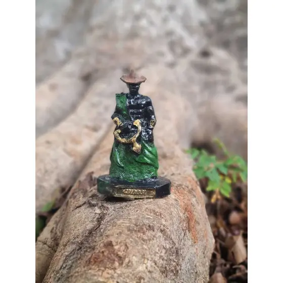 Orixá Oxossi em Resina 9.5 cm Decoração | Estátua Esotérica Umbanda Candomblé