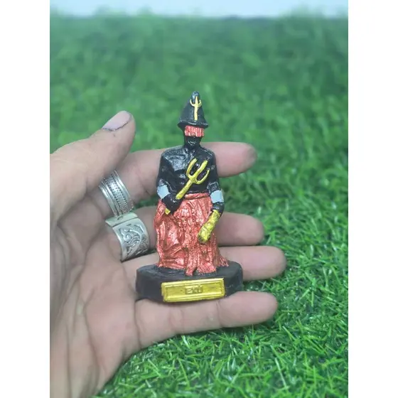 Estatueta Exu 9.5 cm Resina Artigos Religiosos Umbanda