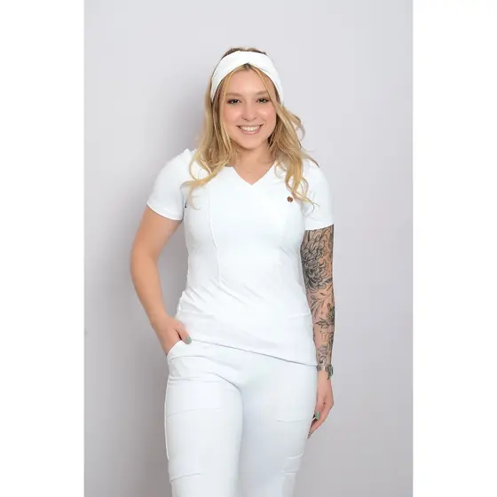 Conjunto Pijama Cirurgico Scrub Verona Branco