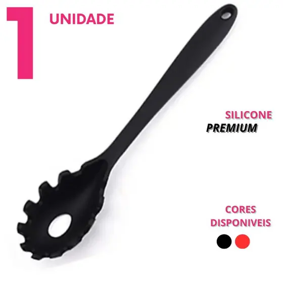 Pegador de Macarrão Massas Silicone Resistente Colher Espaguete Cozinha
