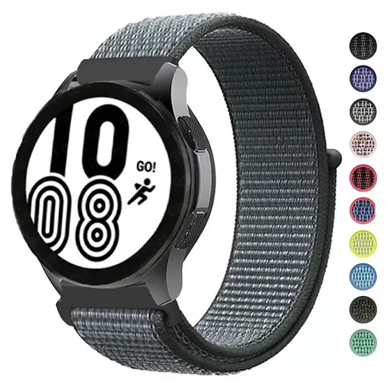 Pulseira Mega Premium Nylon Velcro 20/22mm Para Galaxy Watch3 Active2 GTS3 GTR42/47mmGTR3/PRO