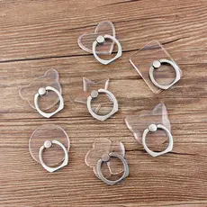 Suporte PopSocket de Anel para Celular de metal Pc Acrílico Cristal Transparente 360 grau
