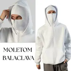 MOLETOM COM BALACLAVA MASCARA NINJA, 2025 2026, MINIMALISTA