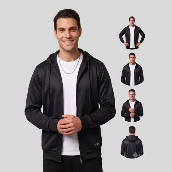 Jaqueta Masculina com Zíper Flanelada Térmica Chimpa Quente