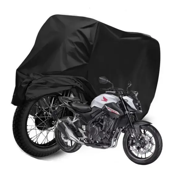 Capa Em Couro Para Cobrir Moto Resistente Contra Sol Chuva Poeira Anti Risco Forrada Impermeável