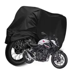 Capa Em Couro Para Cobrir Moto Resistente Contra Sol Chuva Poeira Anti Risco Forrada Impermeável