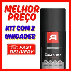 Kit 2 Tinta Spray de pintura Uso Geral 400ml - Preto Fosco Alta Temperatura Fast Delivery Chance única Imperdível OK