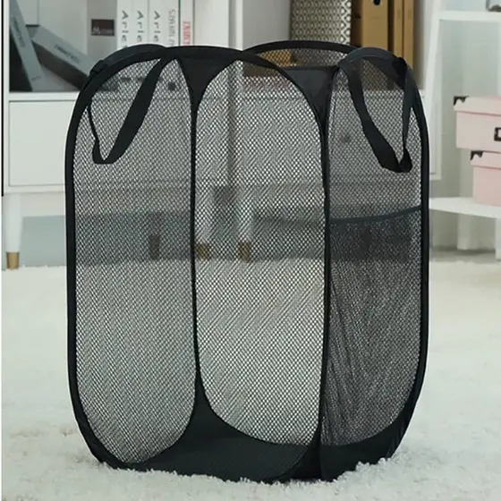 Cesto De Brinquedos Organizador Preto Sexto De Roupa Suja