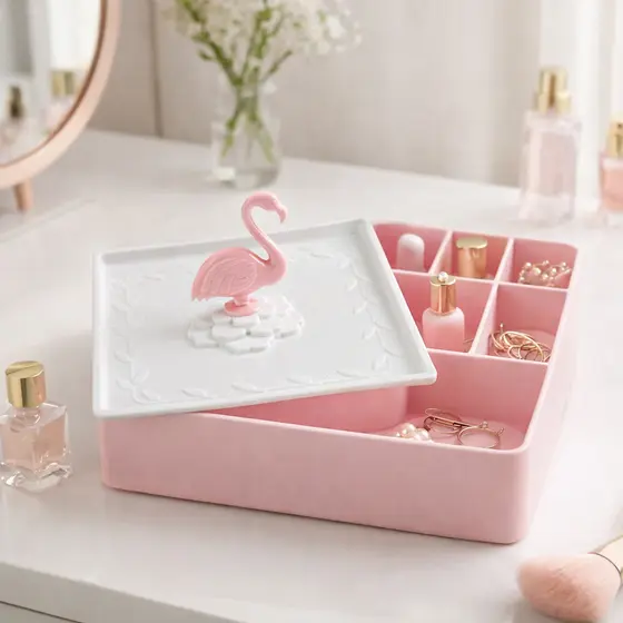 Organizador Multiuso Flamingo de Mesa Lifestyle - Jacki Design