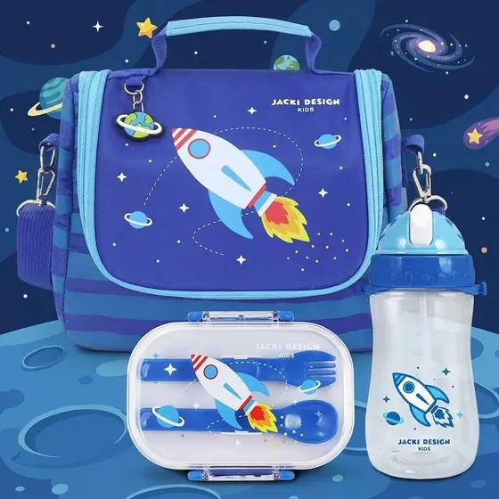Kit Lancheira Térmica, Pote Marmita 400ml e Garrafa 460ml Infantil  - Jacki Design