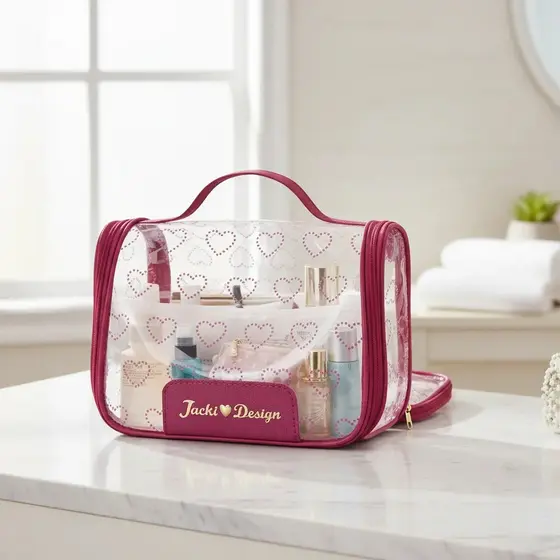 Necessaire Transparente para Viagens e Passeios - Leve e Espaçosa