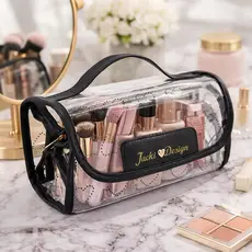 Necessaire Transparente para Viagens e Passeios - Leve e Espaçosa com melhor Custo-Benefício