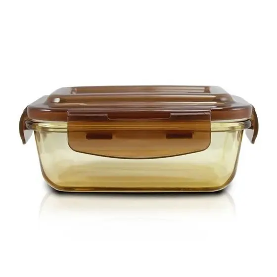 Pote de Vidro Hermético Marrom Tamanho Pequeno - Jacki Design