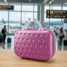 Frasqueira para Viagem - Leve e Espaçosa com melhor Custo-Benefício - Estampa de coração
