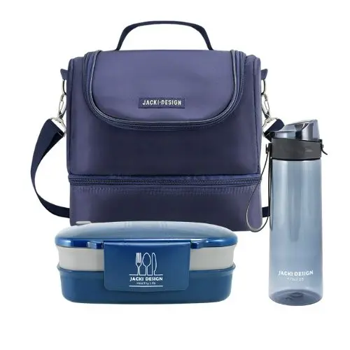 Kit Bolsa Térmica, Marmita E Garrafa 700Ml  - Jacki Design