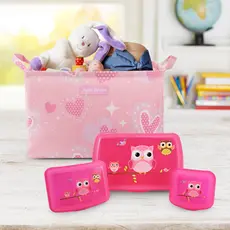 Kit Cesto Organizador Infantil 25L + Conjunto de Potes Organizadores
