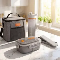 Kit Fitness - BPA Free - melhor custo benefício | Garrafa + Marmita + Bolsa termica + Porta Talher