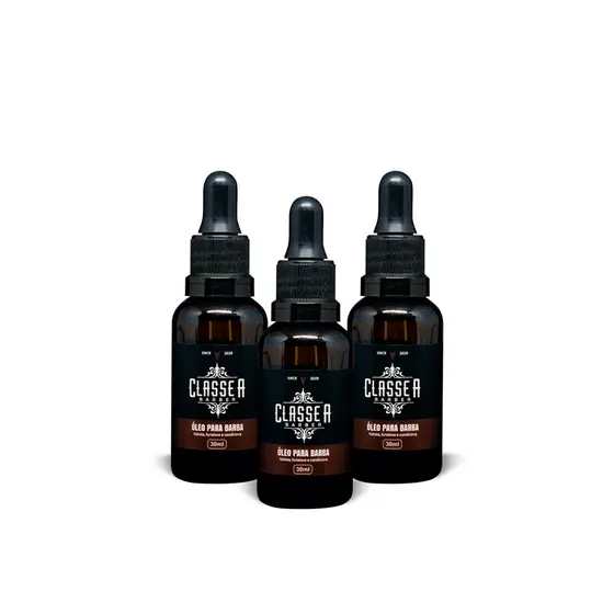OLEO PARA BARBA 30ml - 3 UNIDADES  - CLASSE A - ATACADO
