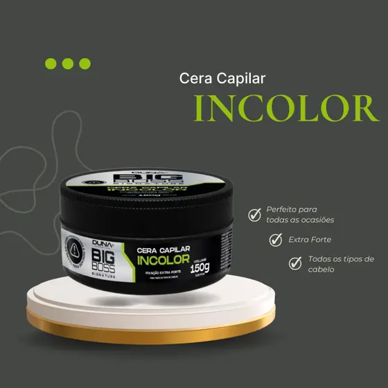 Cera Modeladora Capilar Brilho Molhado Extra Forte Masculina