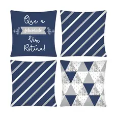 Kit Com 04 Capas Para Almofadas Decorativas