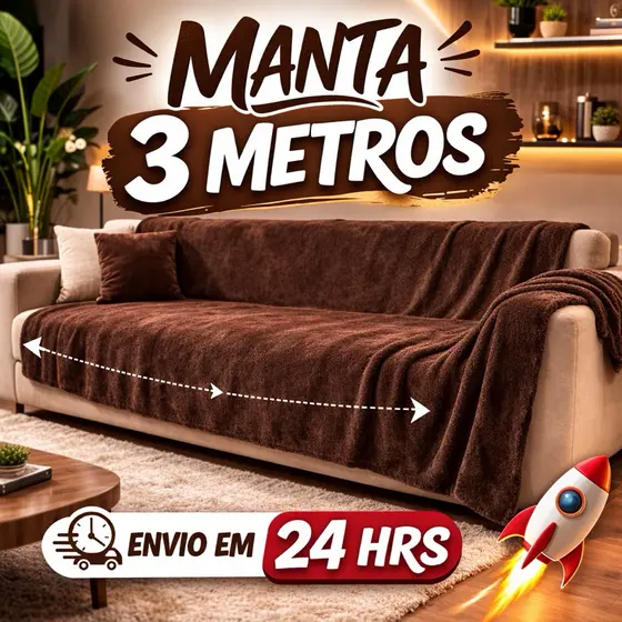 Manta Pra Sofá King Gigante  3,00 x 1,80 100% Algodão Protetora Decoração