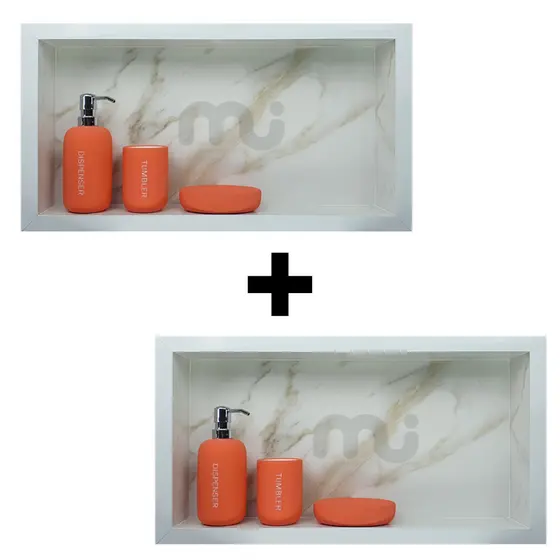 2uni Nicho Porcelanato Carrara Borda Branca Premium O Único Que Não Empoça Água Premium