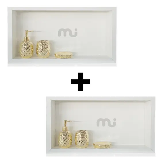 2 Un Nichos Porcelanato Branco Neve o Único Que Não Acumula Água