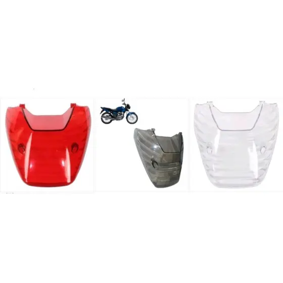 Lente da Lanterna Traseira Titan 150 Titan 150 Sport 2004 Ate 2008 Cristal Vermelho Fumé