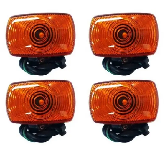 Pisca moto  Xr 200/Xlr 125 /Bros /Xr 250 Tornado Pop 100 -Laranja-Cristal-Fume KIT 4 PÇS