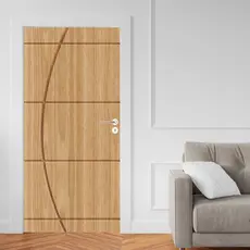 Adesivo para Portas de Madeira ou Vidro Papel de Parede Decoração Revestimento - Ipê Champagne - 096X